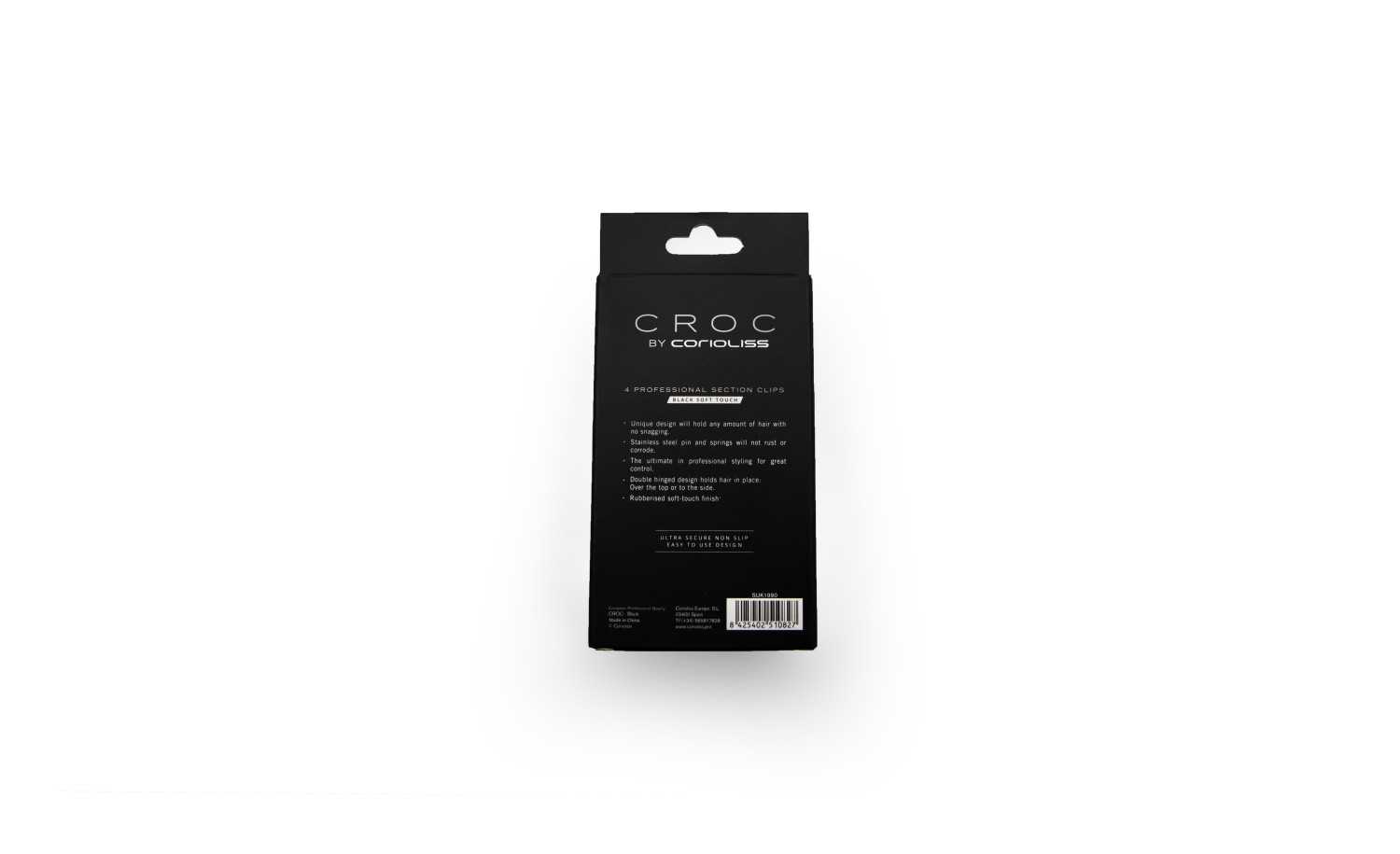 CORIOLISS CROC HAIR CLIPS PROFESIONAL BLACK