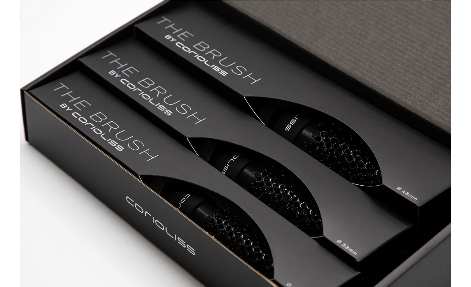 CORIOLISS THE BRUSH - BLACK - 3 BRUSH KIT