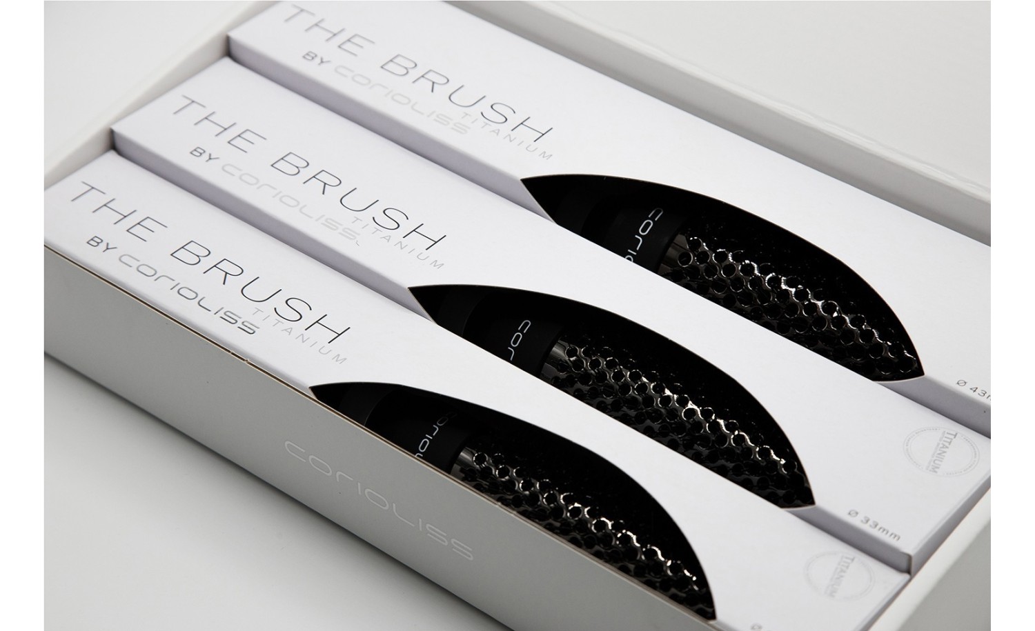 CORIOLISS THE BRUSH - TITANIUM - 3 BRUSH KIT